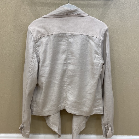 Anthropologie Gulliver Linen Blend Swing Draped Jacket.Size Xs. Stone color. NWT - Picture 3 of 10